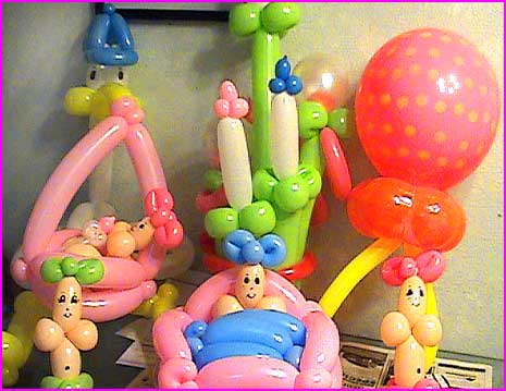 lots of balloon decorations