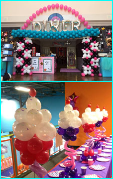 rainbow pillar arch and column decorations