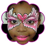 heart mask face paint