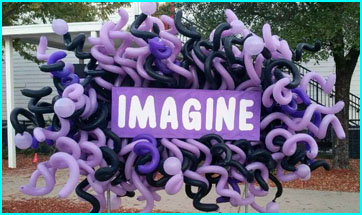 sign, custom, purple, black, unique,  balloon, imagine, tree