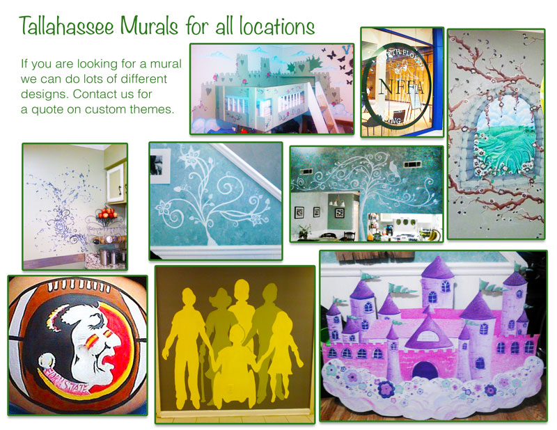 mural kids silouhuette tree