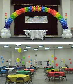 rainbow pillar arch and column decorations