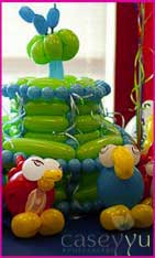balloon twisted birthday cake 