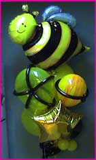 bumble bee twisted balloon bouquet spelling bee delivery