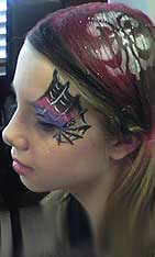 temporary red hair stencil color spray design