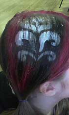 hair stencil, temp hair color spray