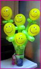balloon happy flower bouquet arrangement centerpiece vase 