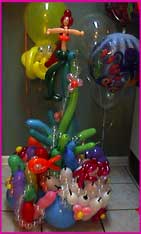 balloon mermaid centerpiece coral reef sculpture