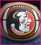 baby belly painting seminole osceola logo