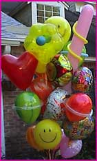 two dozen happy balloons bouquet flowers and planets