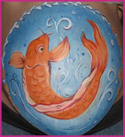pregnant painting koi